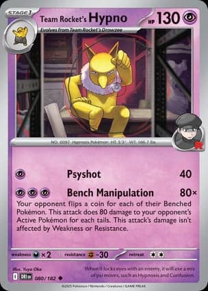 Carta Hypno da Equipe Rocket