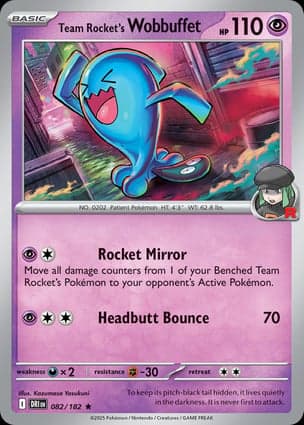 Carta Wobbuffet da Equipe Rocket