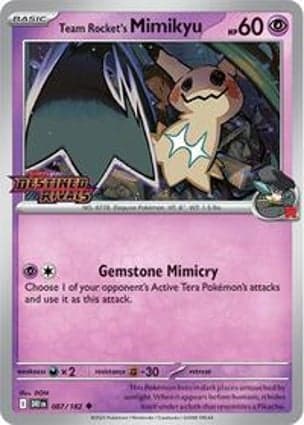 Carta Team Rocket's Mimikyu (Destined Rivals Stamp)