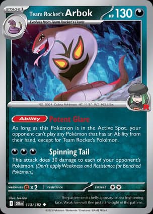Carta Arbok da Equipe Rocket