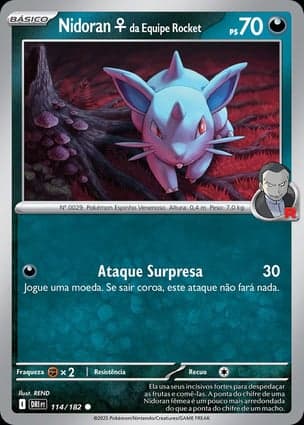 Carta Nidoran♀ da Equipe Rocket