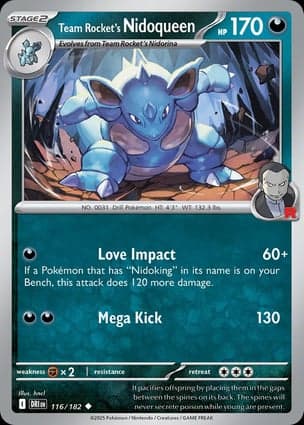Carta Nidoqueen da Equipe Rocket