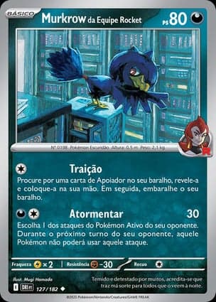 Carta Murkrow da Equipe Rocket