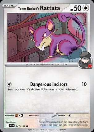 Carta Rattata da Equipe Rocket