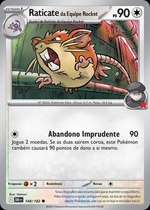 Carta Raticate da Equipe Rocket