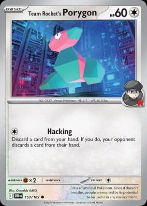Carta Porygon da Equipe Rocket