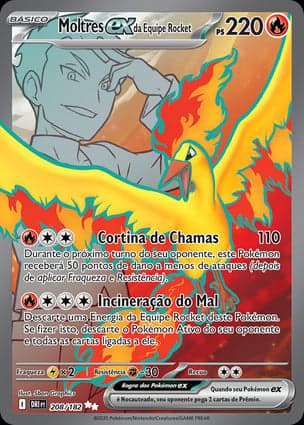 Carta Moltres ex da Equipe Rocket