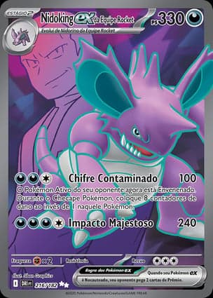Carta Nidoking ex da Equipe Rocket