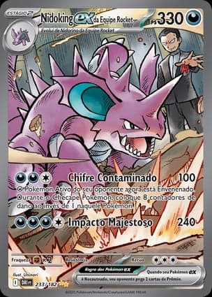 Carta Nidoking ex da Equipe Rocket