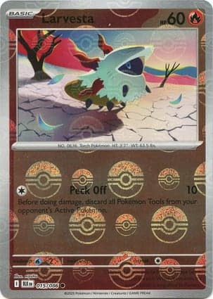 Carta Larvesta (Poke Ball Pattern)