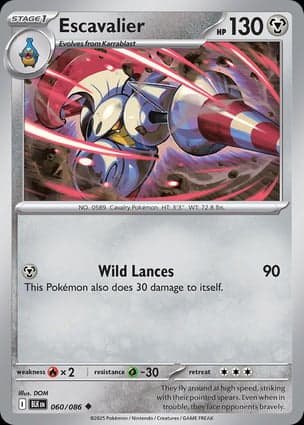 Carta Escavalier (Poke Ball Pattern)