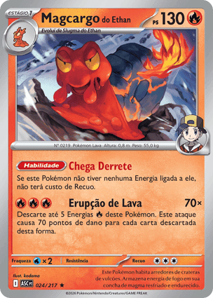 Carta Magcargo do EthanEthan's Magcargo