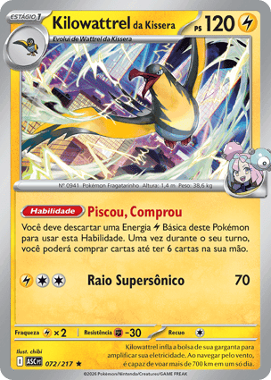 Carta Kilowattrel da KisseraIono's Kilowattrel