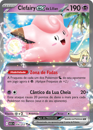 Carta Clefairy ex da LílianLillie's Clefairy ex