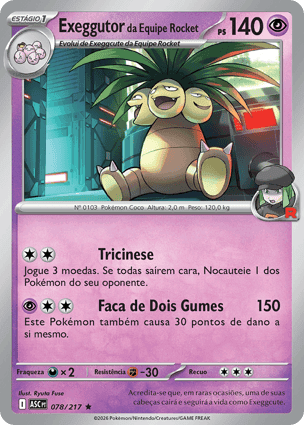 Carta Exeggutor da Equipe RocketTeam Rocket's Exeggutor