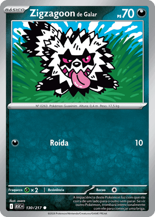 Carta Zigzagoon de GalarGalarian Zigzagoon