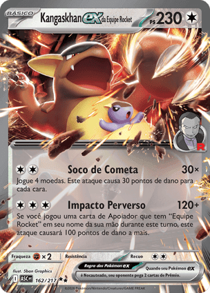 Carta Kangaskhan ex da Equipe RocketTeam Rocket's Kangaskhan ex