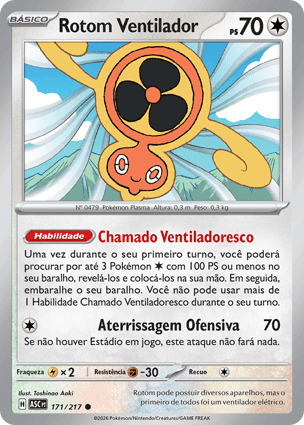 Carta Rotom VentiladorFan Rotom