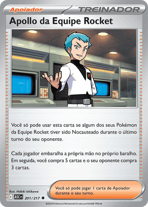 Carta Apollo da Equipe RocketTeam Rocket's Archer