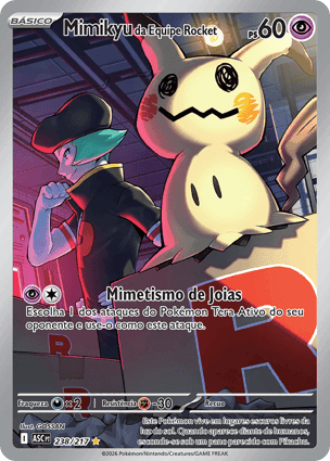Carta Mimikyu da Equipe RocketTeam Rocket's Mimikyu