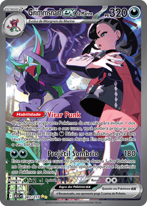 Carta Grimmsnarl ex da MarineMarnie's Grimmsnarl ex