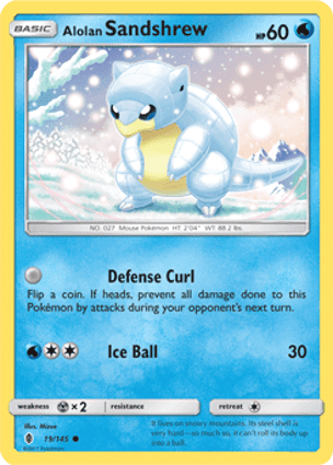 Carta Sandshrew de Alola