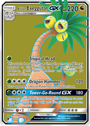 Carta Exeggutor de Alola-GXAlolan Exeggutor-GX